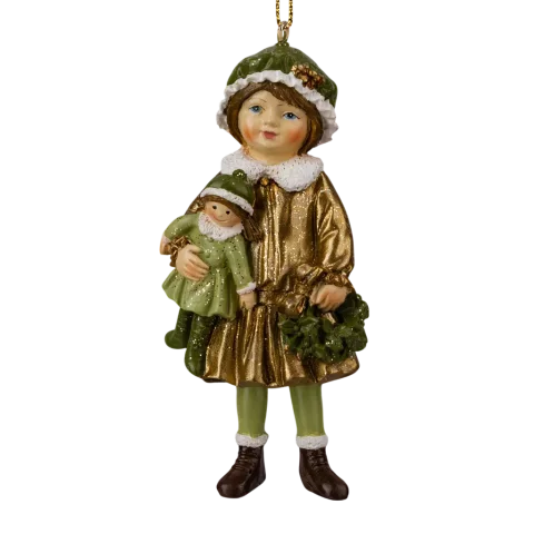Елочная игрушка Erich Krause Decor. Девочка с куклой рождественская / 64564