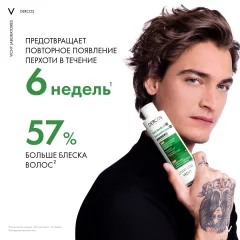 Шампунь для волос Vichy Dercos Против перхоти DS Интенсивный увлажняющий 2в1 (200мл) — фото 2