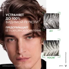 Шампунь для волос Vichy Dercos Против перхоти DS Интенсивный увлажняющий 2в1 (200мл) — фото 3