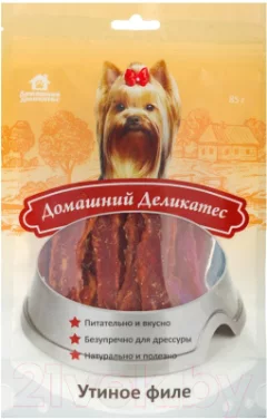 Лакомство для собак Домашний деликатес Утиное филе (85г) — фото 3