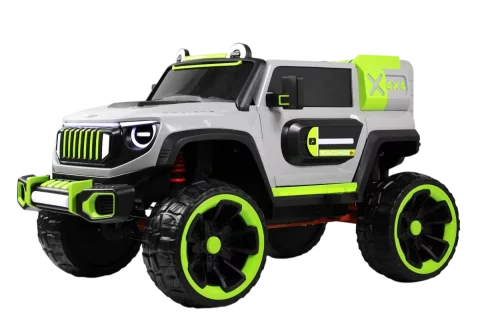 Детский автомобиль RiverToys E007EE (серый/зеленый)