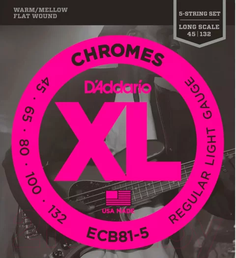 Струны для бас-гитары D'Addario ECB81-5 45-132 (5шт)