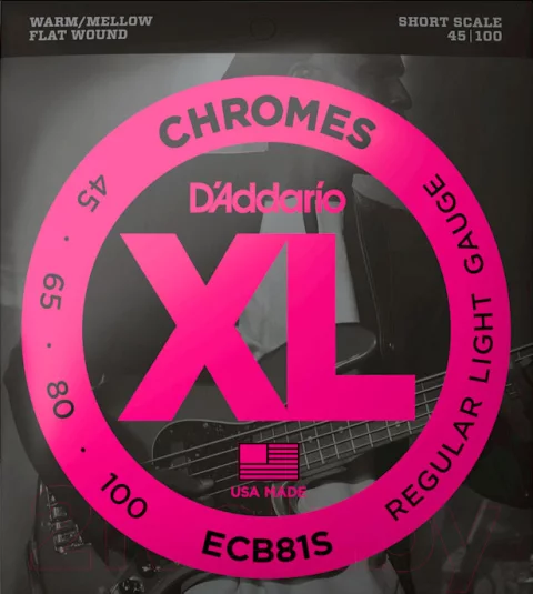 Струны для бас-гитары D'Addario ECB81S