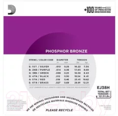 Струны для акустической гитары D'Addario EJ38H 10-27 — фото 2