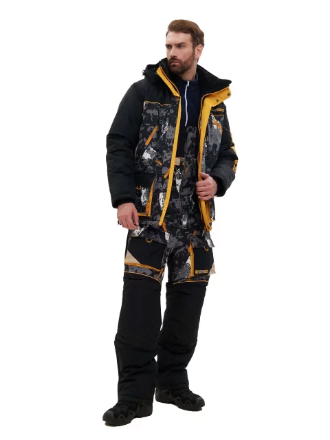Костюм для охоты и рыбалки Huntsman Elbrus -35°C КМФ192 (р.52-54/182-188, черный)