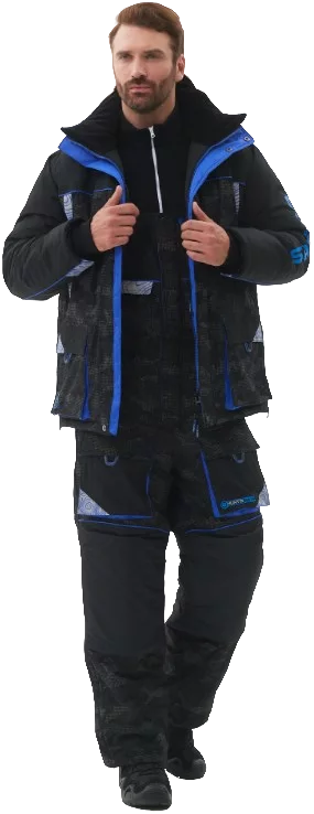Костюм для охоты и рыбалки Huntsman Elbrus Reflect -45°C (р.48-50/182-188, черный)