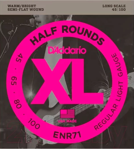 Струны для бас-гитары D'Addario ENR71