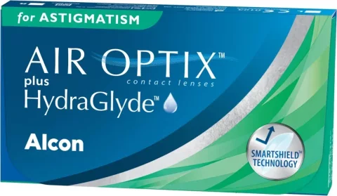 Контактная линза Air Optix For Astigmatism plus Hydraglyde Sph-2.50 cyl-0.75 ax160 R8.7