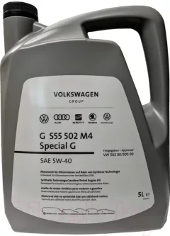 Моторное масло Volkswagen Special G 5W40 G052502M4/GS55502M4 (5л) — фото 4