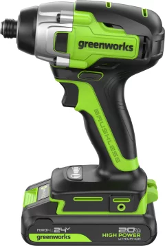 Винтоверт Greenworks GD24ID3 бесщеточный 24V / 3802807CUA (с АКБ 2Ач и ЗУ) — фото 4