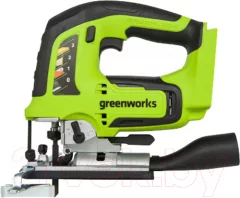 Электролобзик Greenworks GD24JS бесщеточный 24V / 3601407 (без АКБ и ЗУ) — фото 2