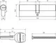 Цилиндровый механизм замка Аллюр HD F 100-5К CP 45x10x45 (хром) — фото 6