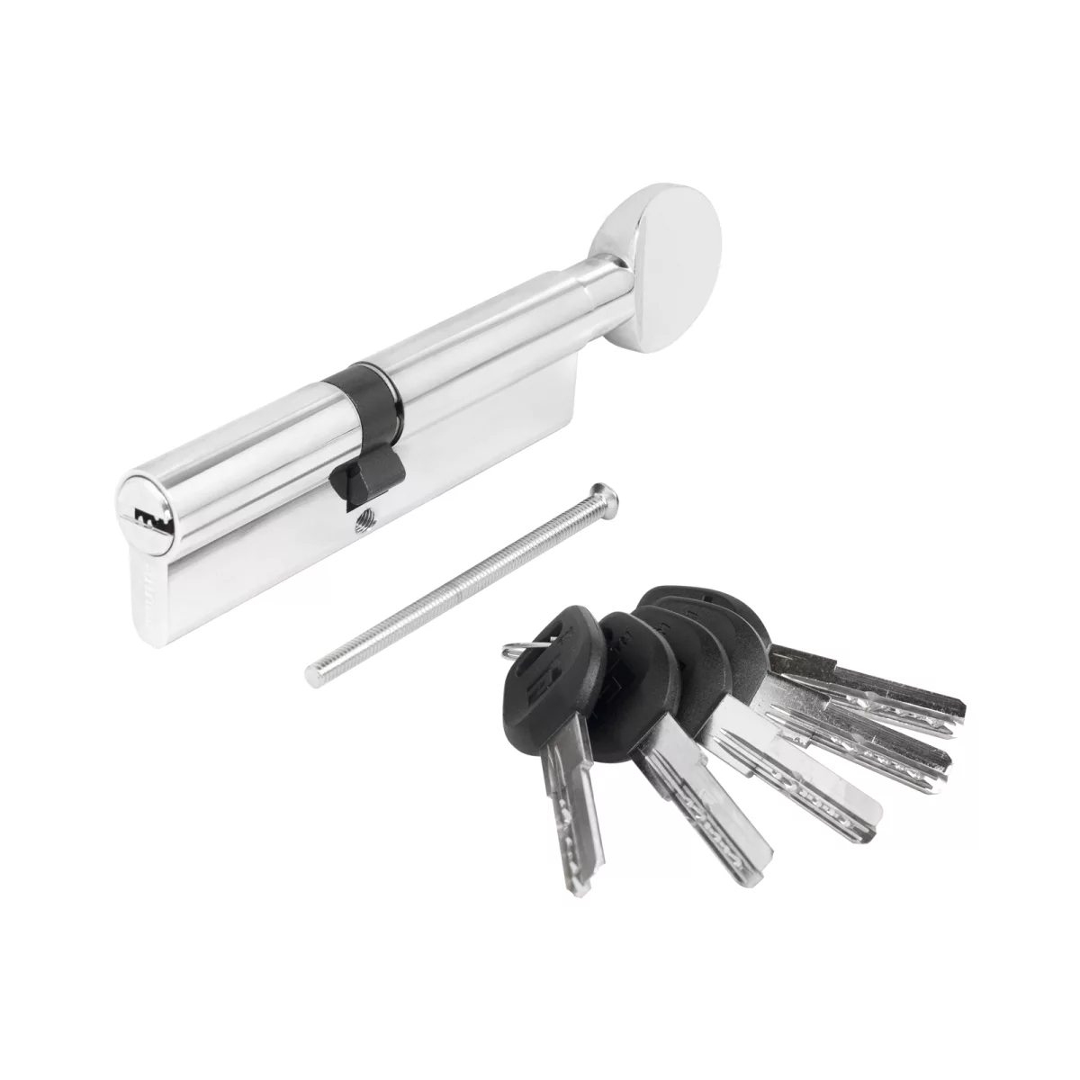 Цилиндровый механизм замка Аллюр HD FG 100-5К CP (45x55G) перфорированный ключ (хром)