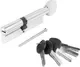 Цилиндровый механизм замка Аллюр HD FG 100-5К CP (45x55G) перфорированный ключ (хром) — фото 5