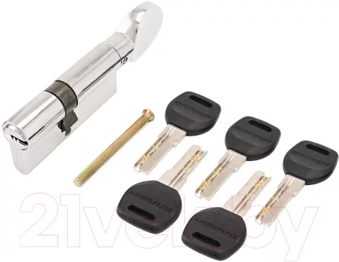 Цилиндровый механизм замка Аллюр HD FG 70-5К CP 30x40G (хром)