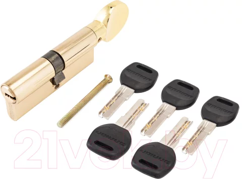 Цилиндровый механизм замка Аллюр HD FG 80-5К BP 40x40G (латунь)