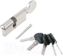 Цилиндровый механизм замка Аллюр HD FG 80-5К CP 35x45G (хром) — фото 9