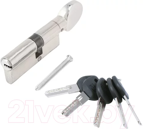 Цилиндровый механизм замка Аллюр HD FG 80-5К CP 45x35G (хром)