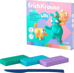 Пластилин Erich Krause Jolly Friends Pastel / 61352 (12цв) — фото 6