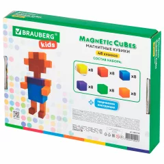 Конструктор магнитный Brauberg Kids Magnetic Cubes / 665723 — фото 10