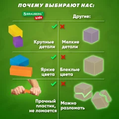 Конструктор магнитный Brauberg Kids Magnetic Cubes / 665724 — фото 8