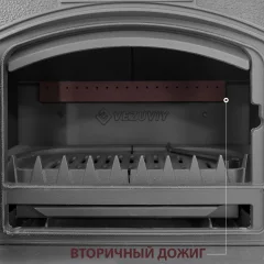 Печь отопительно-варочная Везувий KZ-14 S (антрацит) — фото 3