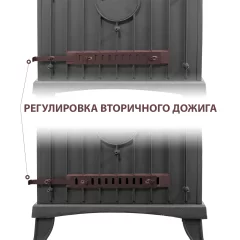 Печь отопительно-варочная Везувий KZ-14 S (антрацит) — фото 4