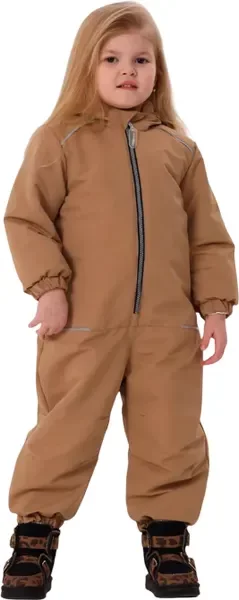 Комбинезон прогулочный детский MOWbaby Lappy / 157/10-86 (р.86, латте) — фото 9