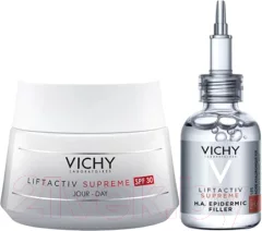 Набор косметики для лица Vichy Liftactiv Supreme Крем SPF30 50мл+Сыворотка д/лица Гиалурон 30мл — фото 1