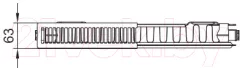 Радиатор стальной Kermi Line-Kompakt PLK Тип 11 505x405 / PLK110500401N2K — фото 4