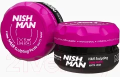Паста для укладки волос NishMan M5 Sculpting Matte Look сильной фиксации (100мл) — фото 6