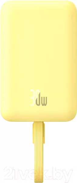 Портативное зарядное устройство Baseus Magnetic Mini 10000mAh / P1002210BY23-00 (желтый лимон)