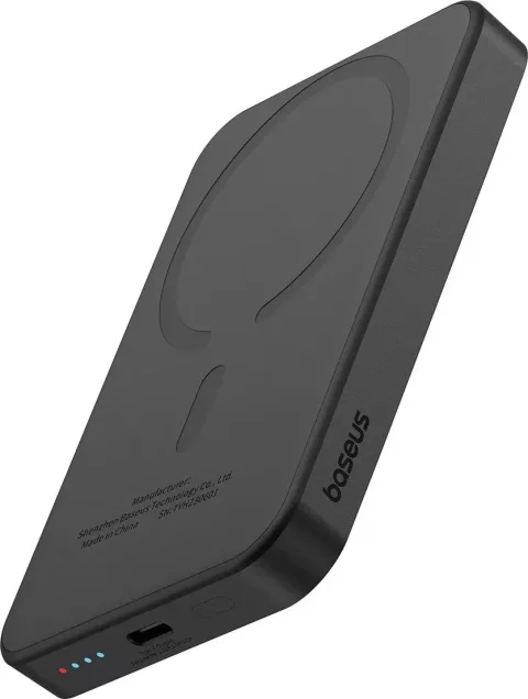 Портативное зарядное устройство Baseus Magnetic Mini Wireless Fast Charge 6000мАч / PPCX100401 (черный)