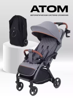 Детская прогулочная коляска MOWbaby Атом / MB200 (Grey) — фото 2