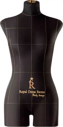 Манекен портновский Royal Dress Forms Monica+ стойка Милан (черный, размер 42) — фото 2