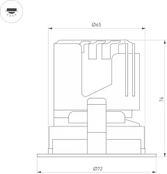 Точечный светильник Arlight MS-ARADO-BUILT-R65-9W Warm3000 WH-WH 24 deg 230V / 059105 — фото 2
