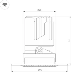 Точечный светильник Arlight MS-ARADO-TRIMLESS-R45-5W Warm3000 WH-WH 36 deg 230V / 052389 — фото 8