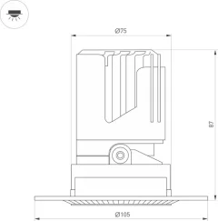 Точечный светильник Arlight MS-ARADO-TRIMLESS-R75-12W Warm3000 WH-WH 55 deg 230V / 052412 — фото 8