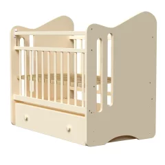 Детская кроватка VDK Nicole маятник-ящик (слоновая кость) — фото 2