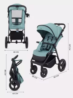 Детская прогулочная коляска MOWbaby Nimbus Air / MB104 (мятный) — фото 2