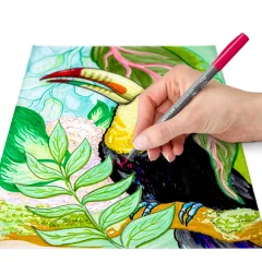 Лайнер Staedtler Pigment Brush / 371-23 (бордово-красный) — фото 7