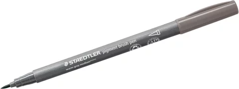 Лайнер Staedtler Pigment Brush / 371-84 (серый)