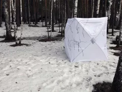 Палатка Пингвин Shelters Охотничья засидка Хант люкс зима (белый) — фото 8