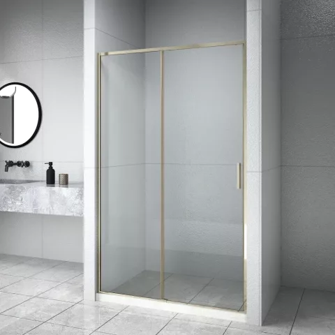 Душевая дверь Aquanet Pleasure Evo 130 / AE65-N130-GBT (золото брашированное/никель)