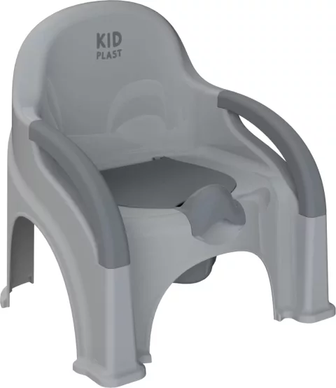 Детский горшок KidPlast Primo / PL116202 (светло-серый/серый)