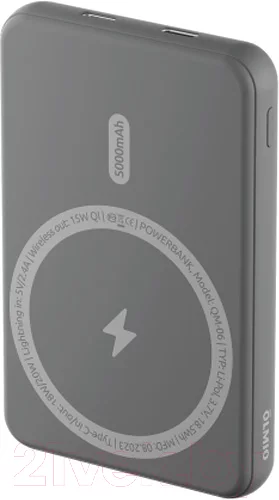 Портативное зарядное устройство Olmio QM-06 5000mAh 20W / 044471 (серый)