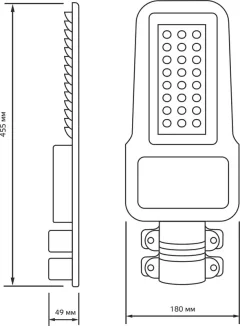 Светильник уличный Gauss Qplus LED IP65 455x180x49 80W 9600lm 5000K / 629535380 — фото 6