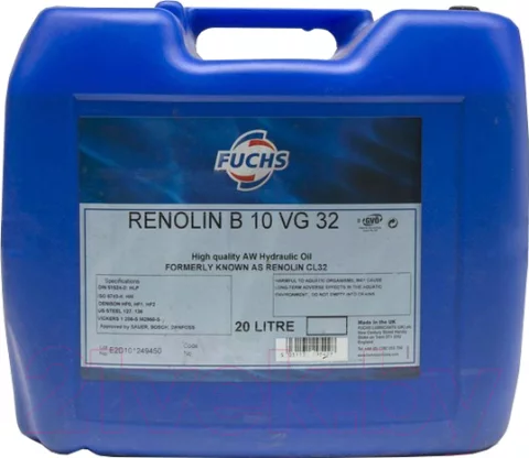 Индустриальное масло Fuchs Renolin B10 VG32 / 600626921 (20л)