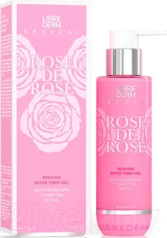 Тоник для лица Librederm Гель Rose De Rose Возрождающий Детокс (150мл) — фото 3