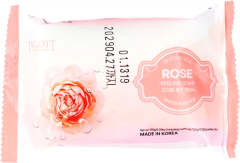 Мыло твердое Jigott Rose Scrub Soap с экстрактом розы (150г)